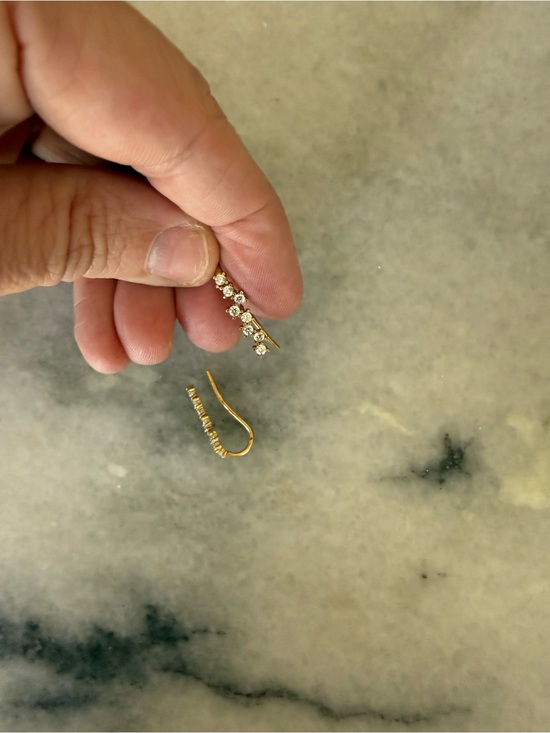 Catbird Jewelry - 14k gold plated cubic zirconia dainty earrings